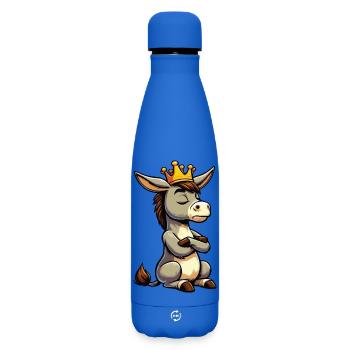 Esel Eselchen Eselhalter Muli Langohresel Muli - Matte Thermosflasche 500 ml - Königsblau - Vorne
