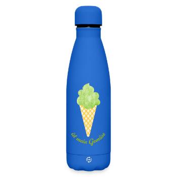Eis Gemüse Veganer Eiscreme Sommer coole Sprüche - Matte Thermosflasche 500 ml - Königsblau - Vorne
