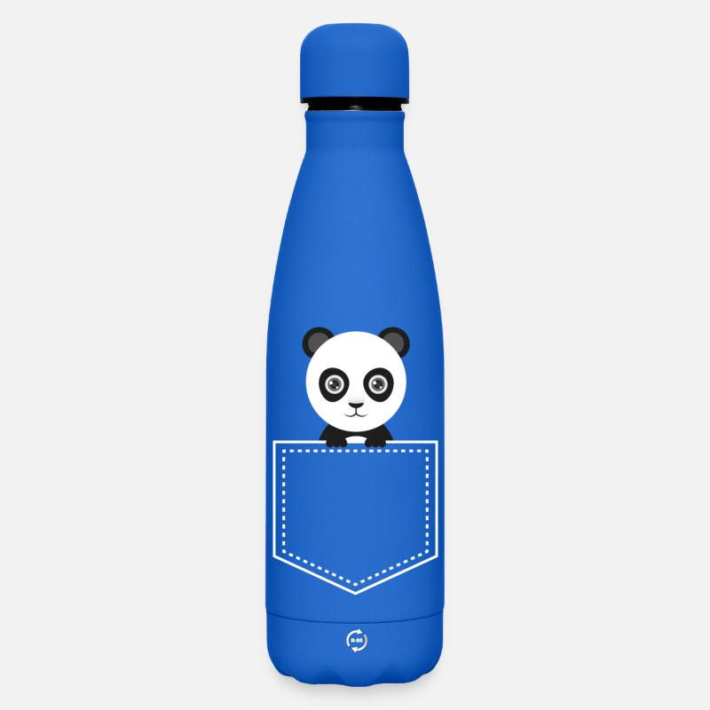 Pocket Panda - Panda Panda - Matte Insulated Water Bottle 500 ml - royal blue