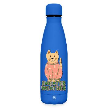 Météo des pulls - Bouteille isotherme SOFT TOUCH 500 ml - bleu roi - Devant