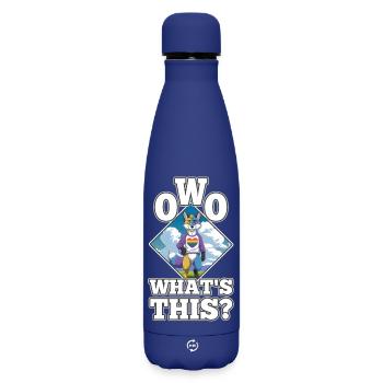 OwO What's This? - Matte Insulated Water Bottle 500 ml - dark blue  - Front