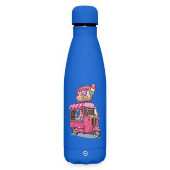 Vintage Pink Gelato Truck - Matte Insulated Water Bottle 500 ml - royal blue - Front