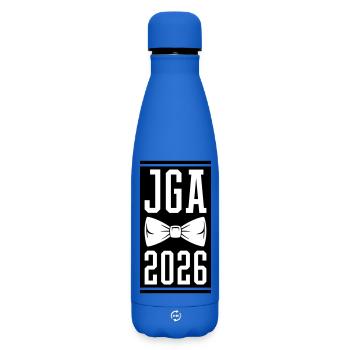 Enterrement de vie de garçon Jga 2026 - Bouteille isotherme SOFT TOUCH 500 ml - bleu roi - Devant