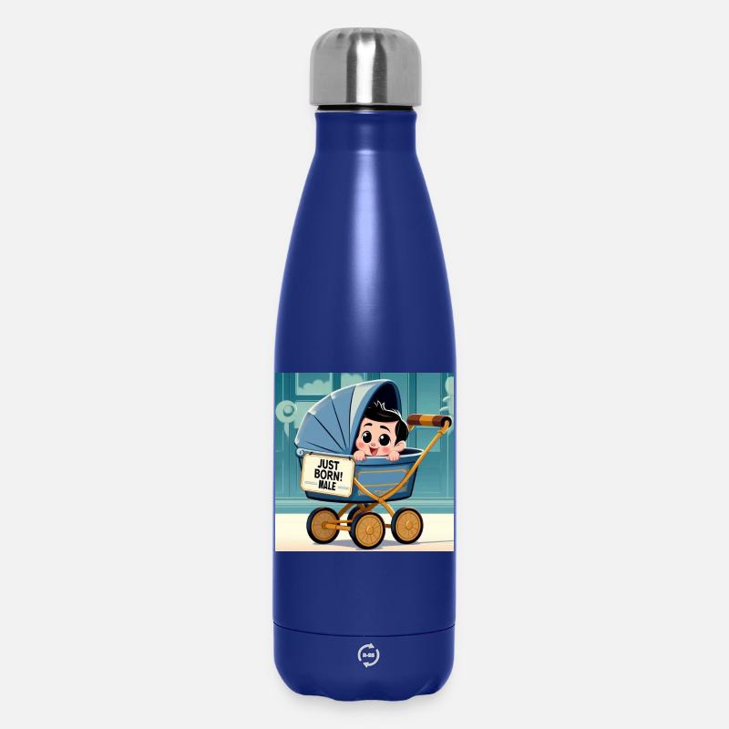 Gerade geborener Junge - Thermosflasche 500 ml - Dunkelblau 