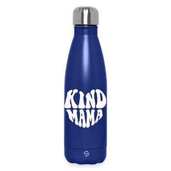 Logo Kind Mama Heart - Couleur personnalisable - Bouteille isotherme 500 ml - bleu foncé  - Devant