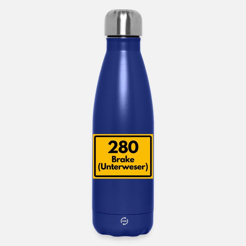 ANCIEN CODE POSTAL RÉTRO 2880 BRAKE UNTERWESER ! - Bouteille isotherme 500 ml - bleu foncé 