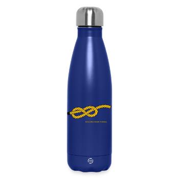 Eight Knots - Capitaine de navire à nœuds en ancre à voile - Bouteille isotherme 500 ml - bleu foncé  - Devant