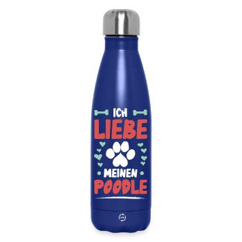 Ich liebe meinen Pudel - Thermosflasche 500 ml - Dunkelblau  - Vorne