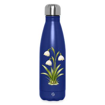 Illustration de la fleur printanière du bécher de mars - Bouteille isotherme 500 ml - bleu foncé  - Devant
