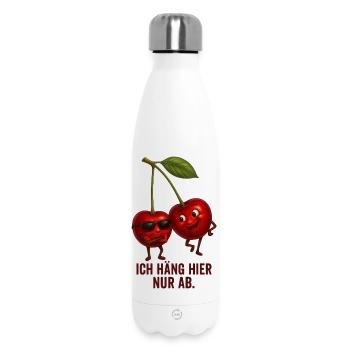 Je traîne juste ici - Cherries Couple Chill - Bouteille isotherme 500 ml - blanc - Devant