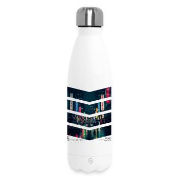 Neon Light Cityscape Japanese Nightlife - Insulated Water Bottle 500 ml - white - Front