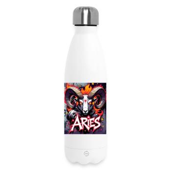 Aries - Insulated Water Bottle 500 ml - white - Front