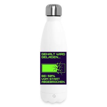 Gehalt Wird Geladen - Thermosflasche 500 ml - Weiß - Vorne