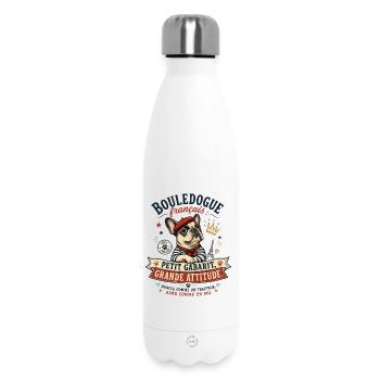 Bulldog Français Attitude - Bouteille isotherme 500 ml - blanc - Devant
