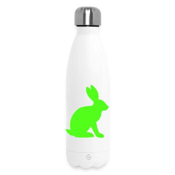 Kaninchen Silhouette Hase - Thermosflasche 500 ml - Weiß - Vorne