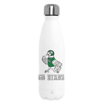 Pigeon sportif tenant un ballon de football - Bouteille isotherme 500 ml - blanc - Devant