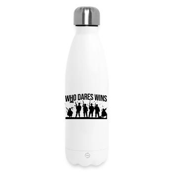 Who Dares Wins – Elite Military Silhouettes - Thermosflasche 500 ml - Weiß - Vorne
