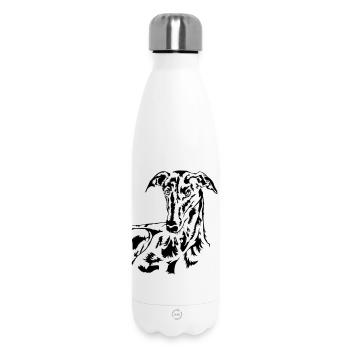 Galgo head - Insulated Water Bottle 500 ml - white - Front
