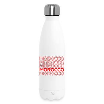 Morocco Neon Lettering Pattern - Insulated Water Bottle 500 ml - white - Front