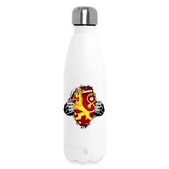 Finland lion under shirt - Insulated Water Bottle 500 ml - white - Front