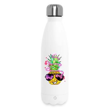 Ananas cool bunt spritzig - Thermosflasche 500 ml - Weiß - Vorne