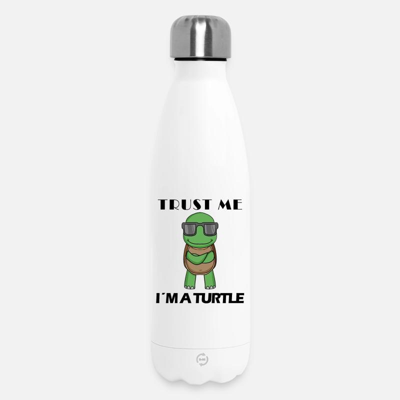 coole Schildkröte - Thermosflasche 500 ml - Weiß