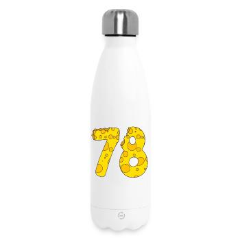 78 ans - Cadeau du 78e anniversaire - 1978 - Bouteille isotherme 500 ml - blanc - Devant