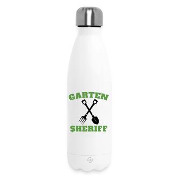 Gärtner Hobbygärtner Landschaftsbau Garten Sheriff - Thermosflasche 500 ml - Weiß - Vorne