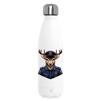 Police des cerfs - Bouteille isotherme 500 ml - blanc - Devant