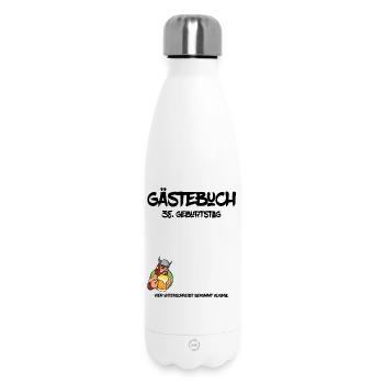 38. Geburtstag | Gästebuch Design - Thermosflasche 500 ml - Weiß - Vorne