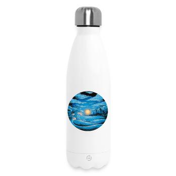 Majestic Ocean Wave Sunset Artistic Nature Scene - Insulated Water Bottle 500 ml - white - Front
