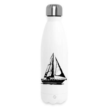 Sailboat Sketch - Insulated Water Bottle 500 ml - white - Front