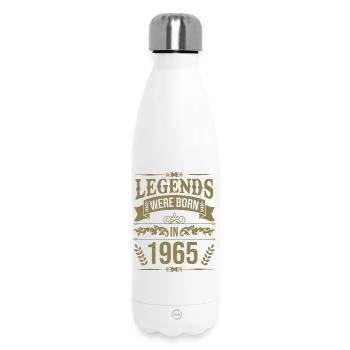 Legends born in 1965 Birthday - Insulated Water Bottle 500 ml - white - Front