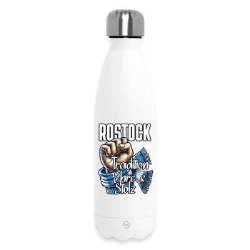 Rostock Fussball Fan-Schal - Thermosflasche 500 ml - Weiß - Vorne