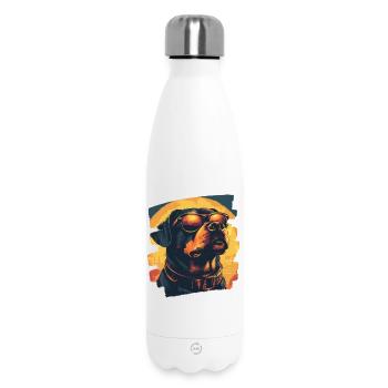 Rottweiler - Thermosflasche 500 ml - Weiß - Vorne