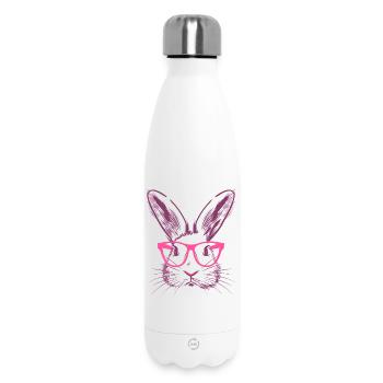 Rabbit Bunny Ears Glasses Bunny Bunny Gift - Insulated Water Bottle 500 ml - white - Front