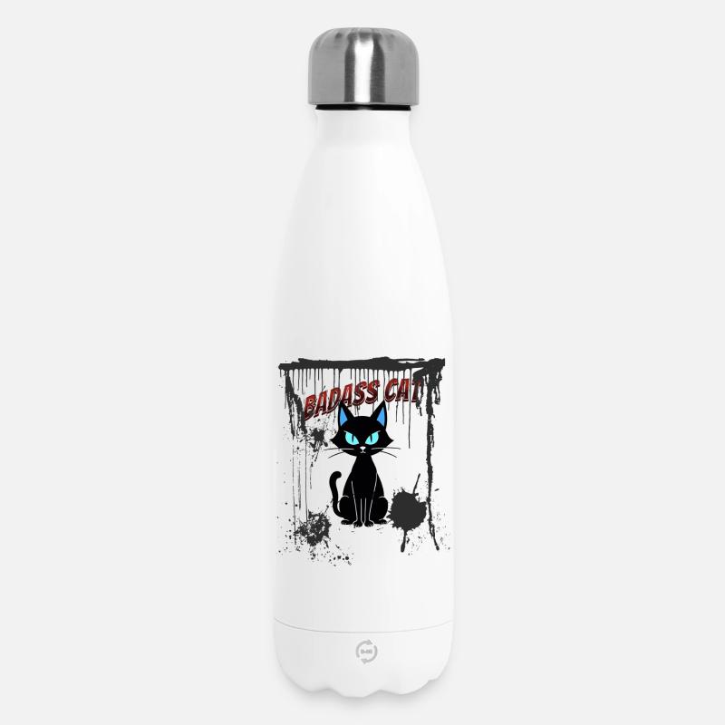 Chat dur à cuire - Bouteille isotherme 500 ml - blanc