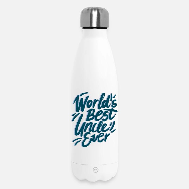 Le meilleur lettrage d’oncle au monde - Bouteille isotherme 500 ml - blanc