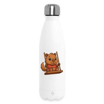 Capybara mignon Capybara balançoire de dessin animé - Bouteille isotherme 500 ml - blanc - Devant