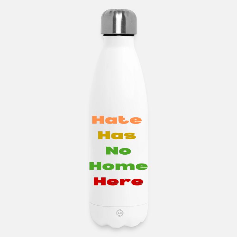 HATE HAS NO HOME HERE - Insulated Water Bottle 500 ml - white