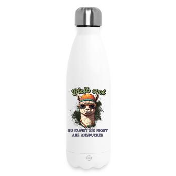 Llama Saying - Restez cool, chemise amusante drôle - Bouteille isotherme 500 ml - blanc - Devant