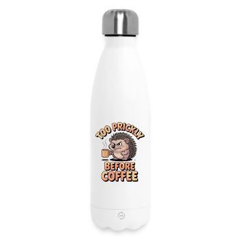 Igel Humor – Too Prickly Before Coffee - Thermosflasche 500 ml - Weiß - Vorne