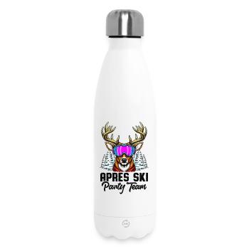 Équipe de la fête d’après-ski - Bouteille isotherme 500 ml - blanc - Devant