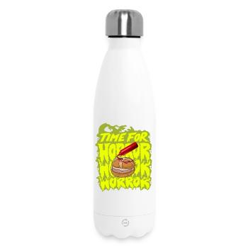 Bavarian Streetwear Halloween Leberkas Ketchup - Insulated Water Bottle 500 ml - white - Front