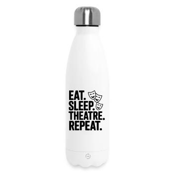Eat Sleep Theatre Repeat - Thermosflasche 500 ml - Weiß - Vorne