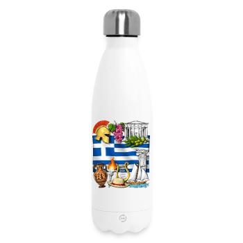 Griechisches Erbe - Thermosflasche 500 ml - Weiß - Vorne