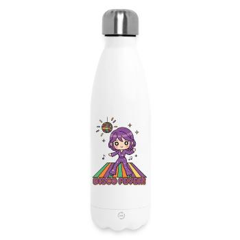 Fièvre disco | Chibi Fille Danse Rétro Fête des années 70 des années 80 - Bouteille isotherme 500 ml - blanc - Devant