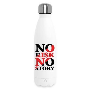 No Risk No Story - Insulated Water Bottle 500 ml - white - Front