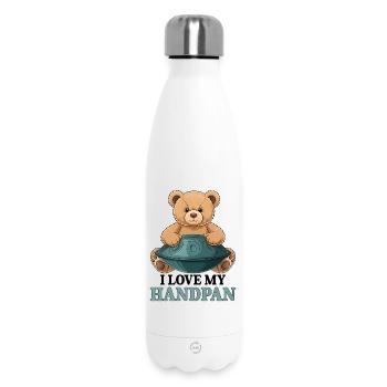 J’adore mon ours en peluche Handpan - Bouteille isotherme 500 ml - blanc - Devant