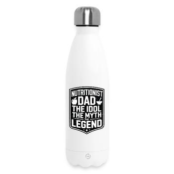 Nutritionist Dad The Idol Loves Nutrition Advice - Insulated Water Bottle 500 ml - white - Front